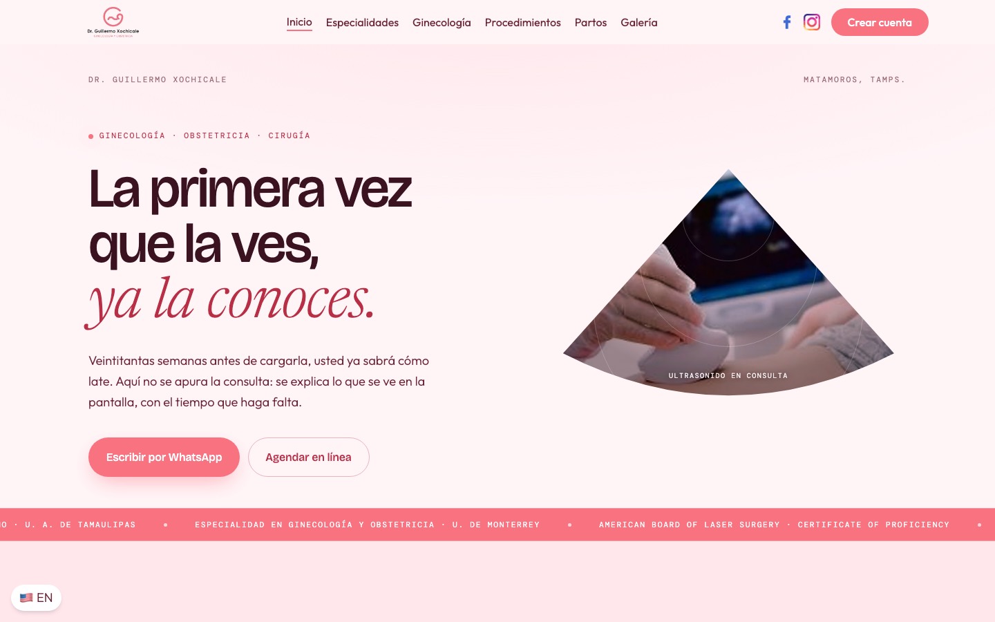 Sitio del Dr. Guillermo Xochicale: «La primera vez que la ves, ya la conoces»